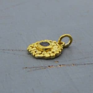 Blue Spinel 24 Karat Pendant