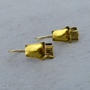 24 karat gold dangle ethnic earrings