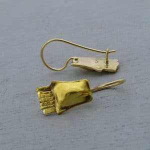 24 karat gold dangle ethnic earrings