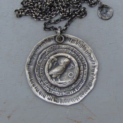 Handmade silver coin necklace