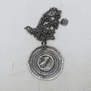 Handmade silver coin necklace
