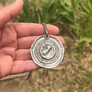 Handmade silver coin necklace