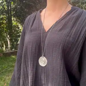 Handmade silver coin necklace