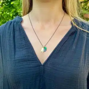 Handcrafted 22k gold & silver multi-charm necklace