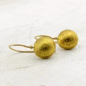 Dangle dome 22 karat gold earrings