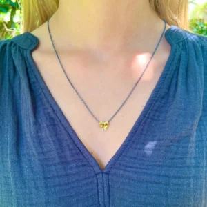 One of a Kind handmade 22k gold and silver pendants necklace
