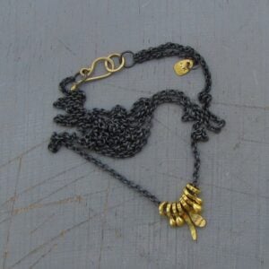 One of a Kind handmade 22k gold and silver pendants necklace
